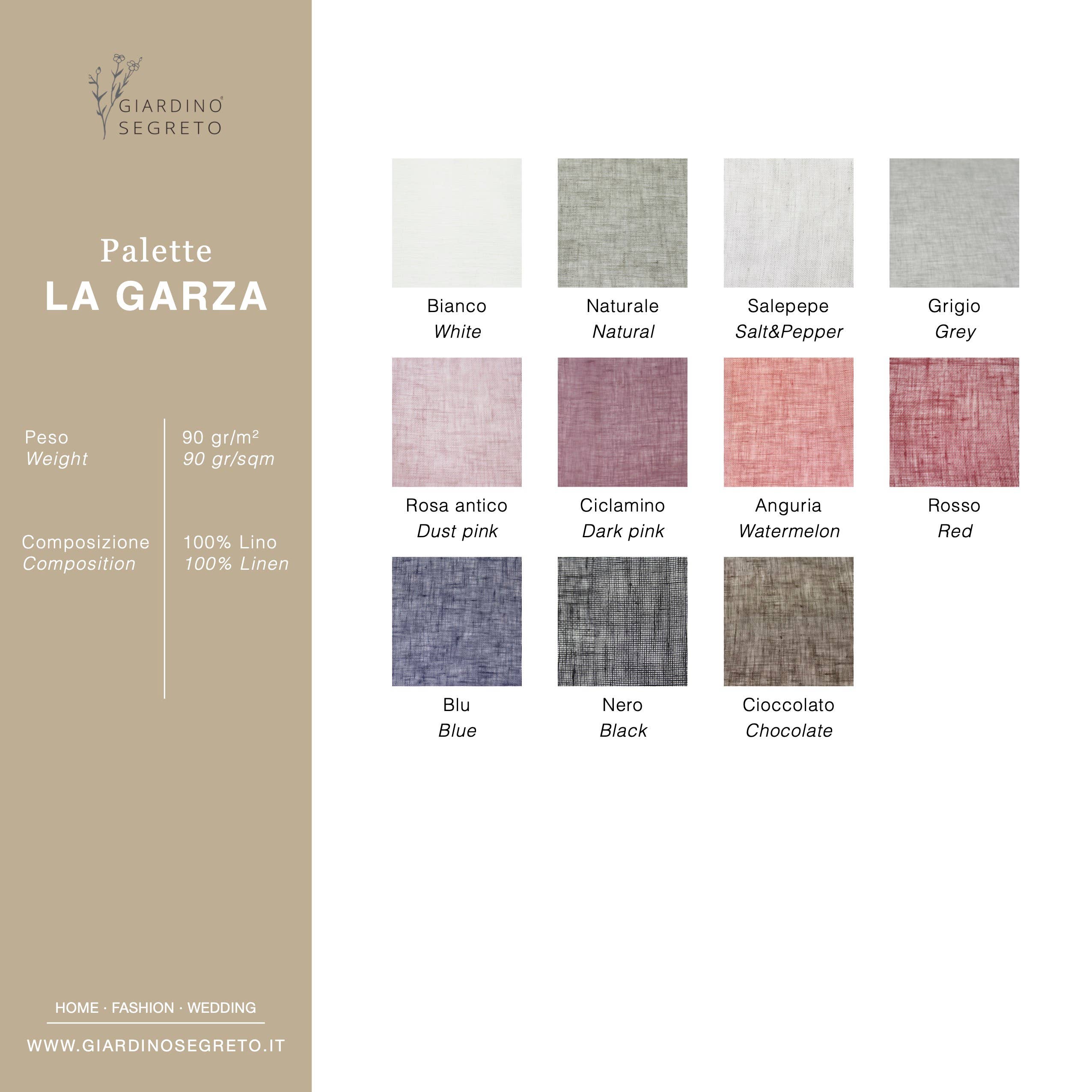 Giardino Segreto - Wholesale Placemat - Round placemats in pure linen GARZA0