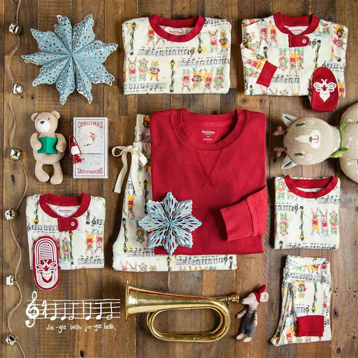 Burt's Bees Baby - Wholesale Sleepwear Set - Unisex - Mens Sweet Carolers Matching Family Pajamas1