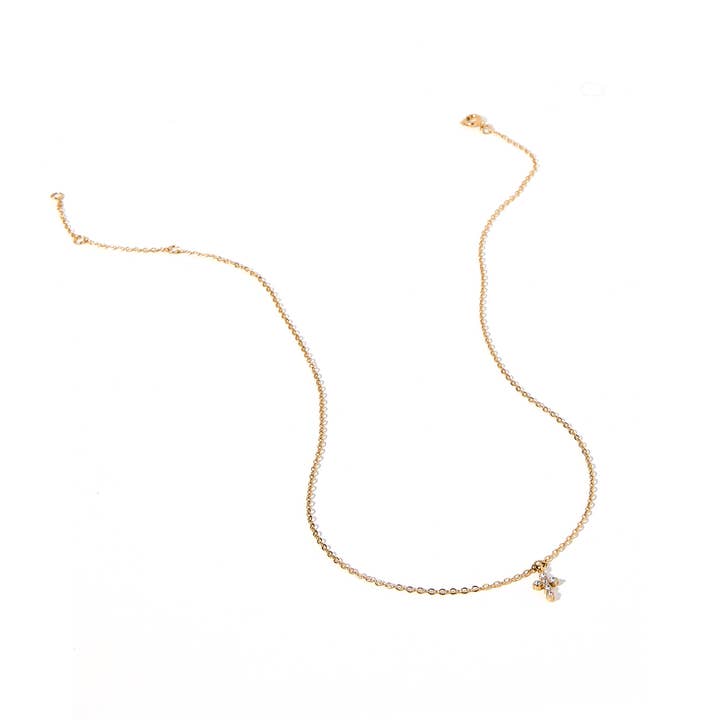 LINNY CO - Wholesale Pendant/Charm Necklace - Necklace - Carly Cross Gold3