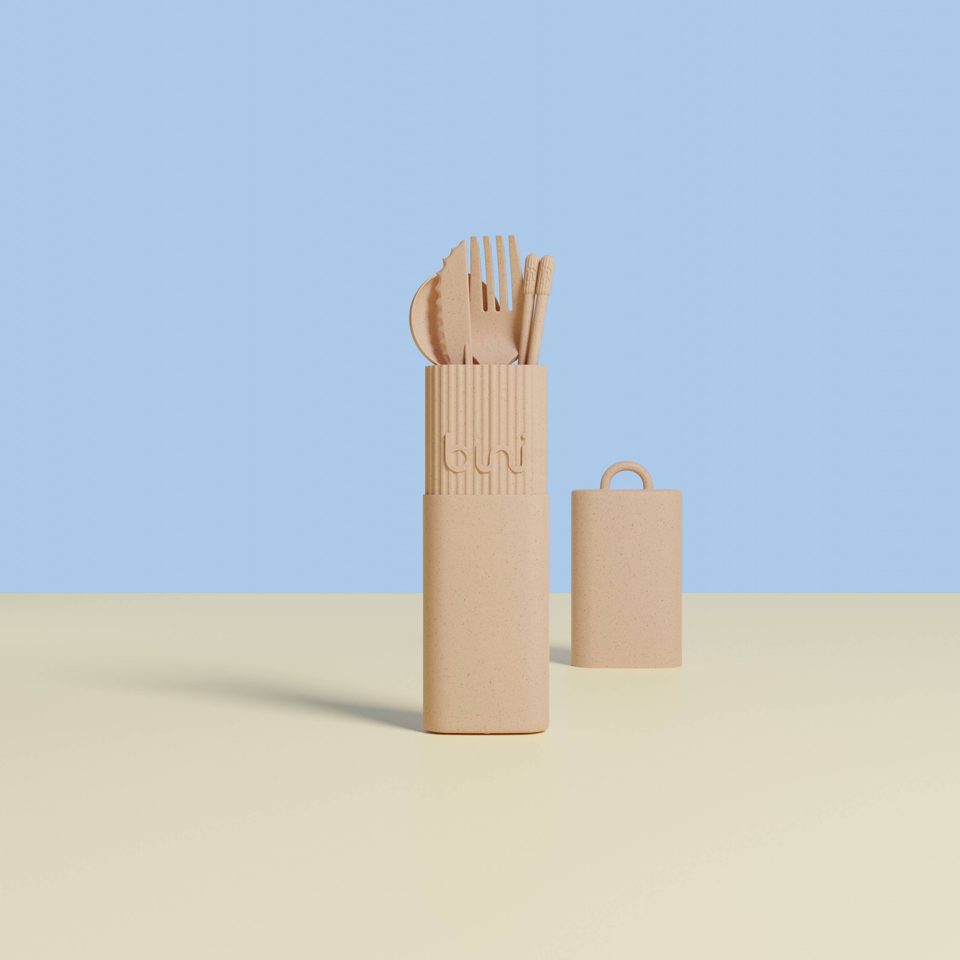 Bini - Wholesale Assorted Cutlery Set - Bini Nude - Biobased reusable and nomadic cutlery2