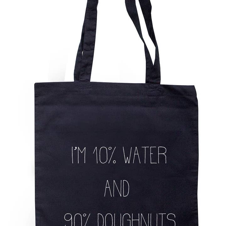 Illustrated Identity – wholesale Tote bag – Women's – I'm 10% Water And 90% Doughnuts Tote Bag S04854