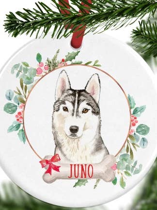 Décoration de Noël personnalisée Husky pour la vente par WagATudeTags