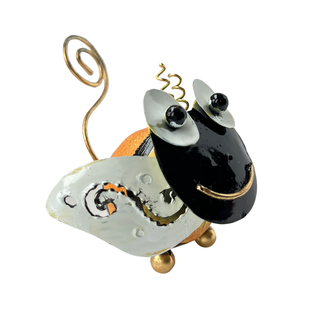 VIE - Venta al por mayor Figura decorativa - Extravagante animal de cola rizada de metal, aproximadamente 8 x 7 x 4 cm23