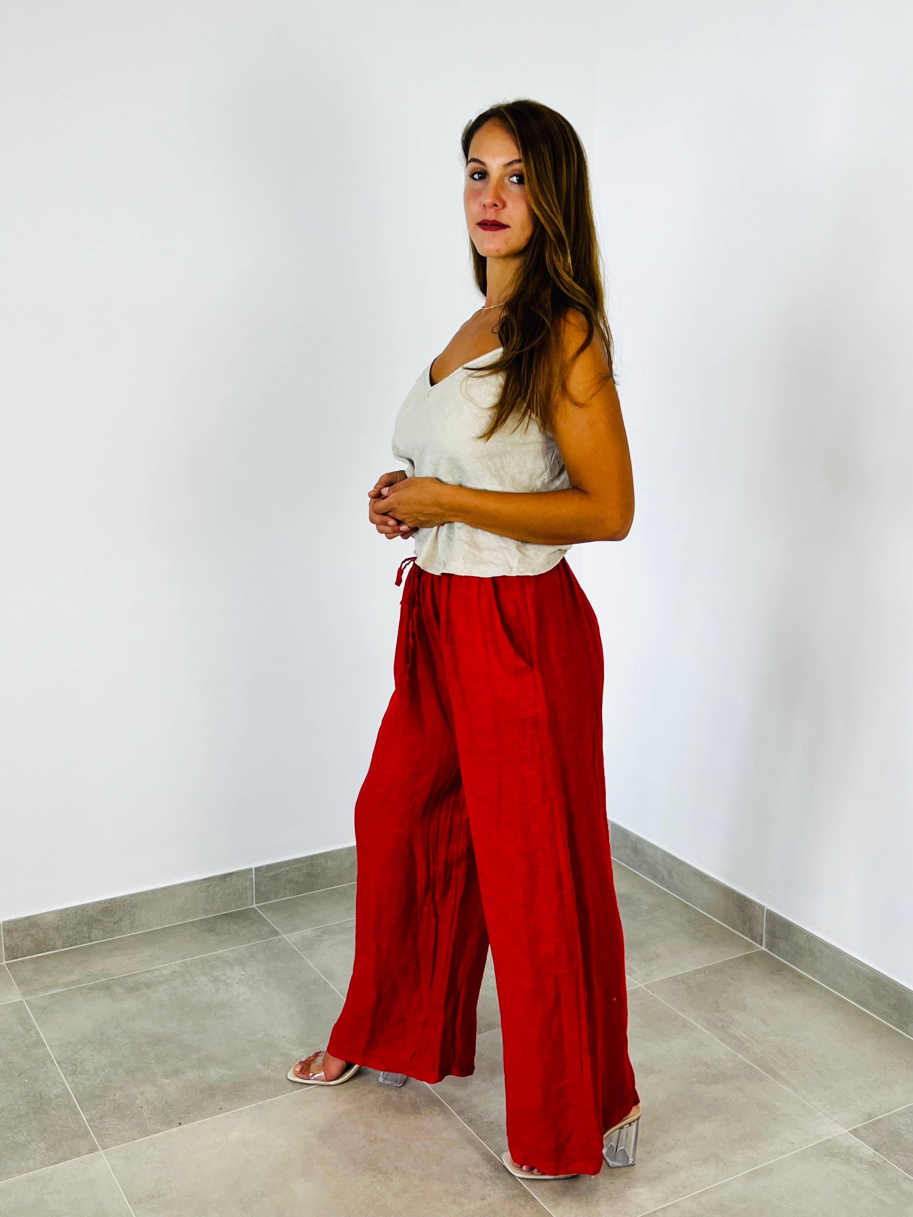 Linen & More - Wholesale Camisole - Dames - REF 22943 linnen tanktop met koordsluiting, 100% linnen13