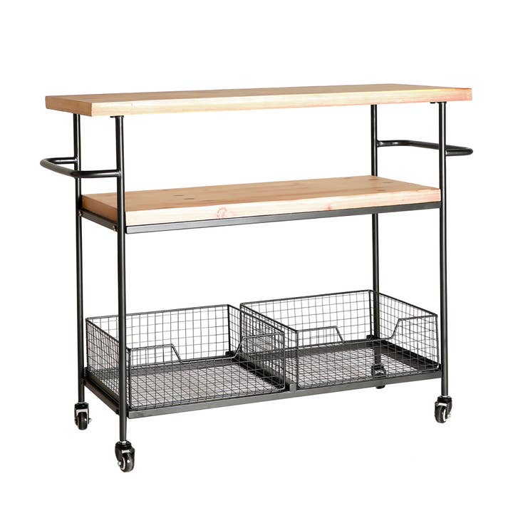 Kodu - Wholesale Side Table - Gayles Waitress, Iron, In Black/Natural Color1