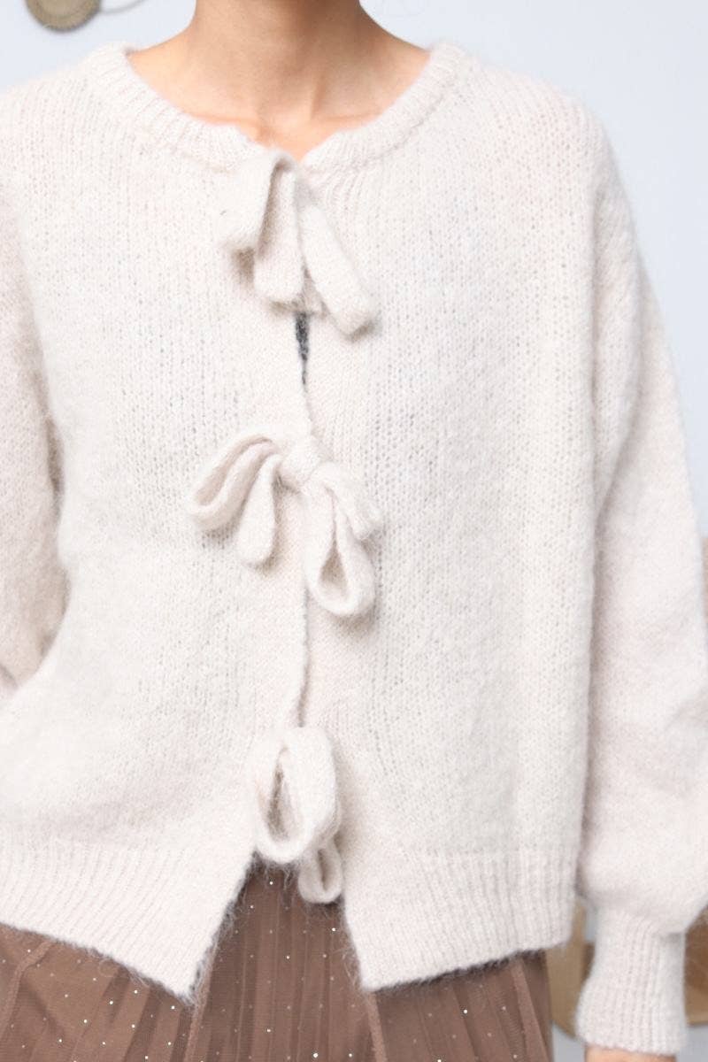 Orice – Cardigan - Mulher por atacado – Cardigã de malha de lã Mohair outono - Orice10