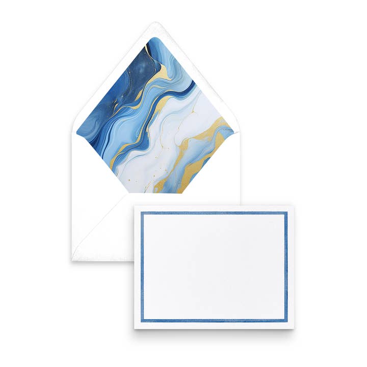 Blue Marbled Luxe Stationery Set for wholesale by Ellen Davis Creative