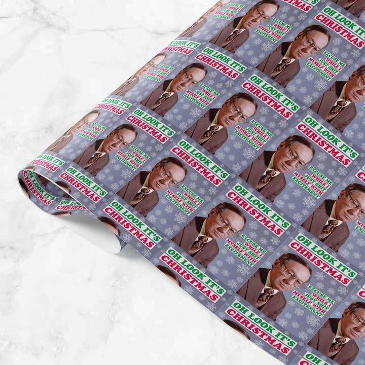Sh*t Myself Christmas Gift Wrap for wholesale by Dean Morris Cards