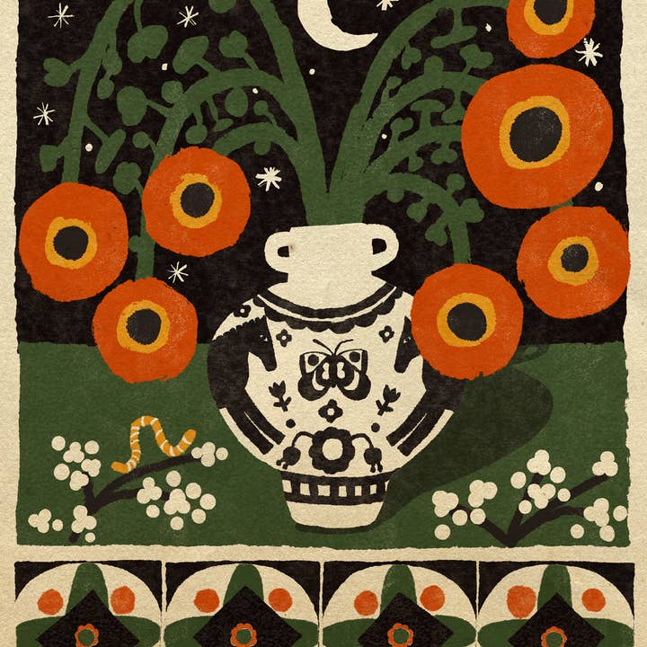 Anisa Makhoul - Wholesale Art Print - Art Print - Moonlight Woldflowers