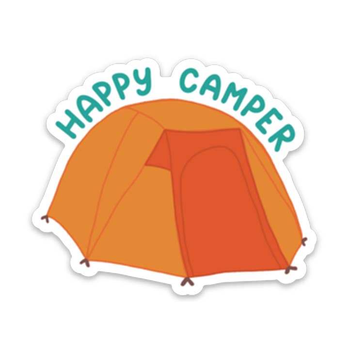 Happy Camper Vinyl Sticker for wholesale by Row House 14