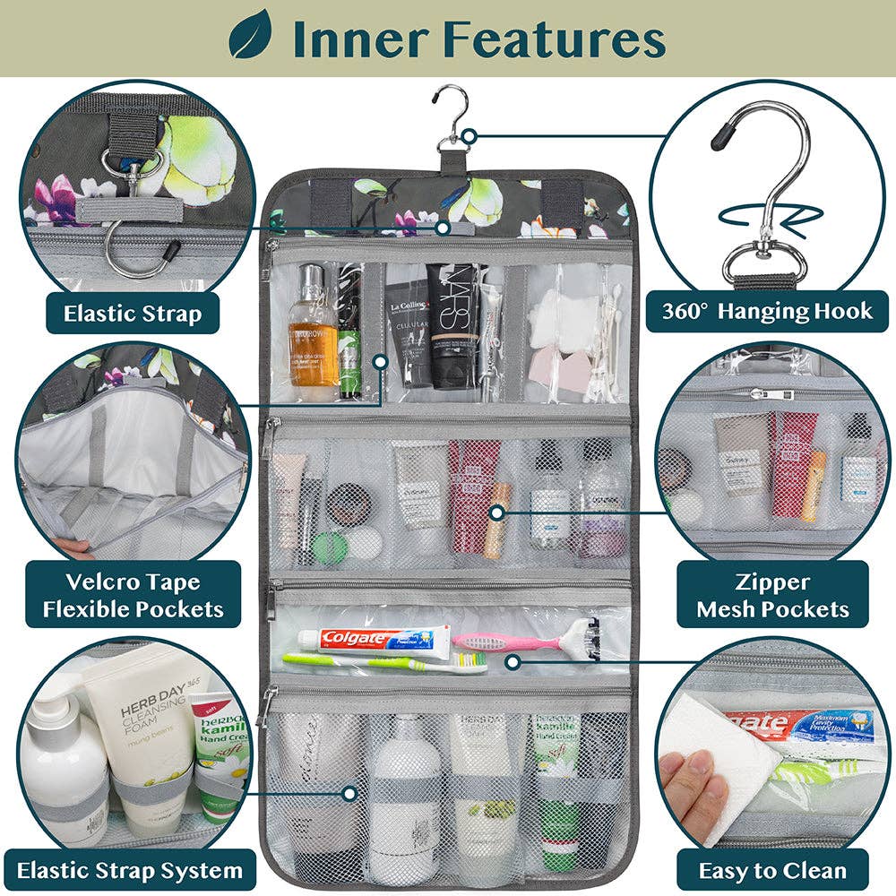 Pavilia - Wholesale Toiletry Bag - Unisex - Rollout Hanging Toiletry Organizer Bag20