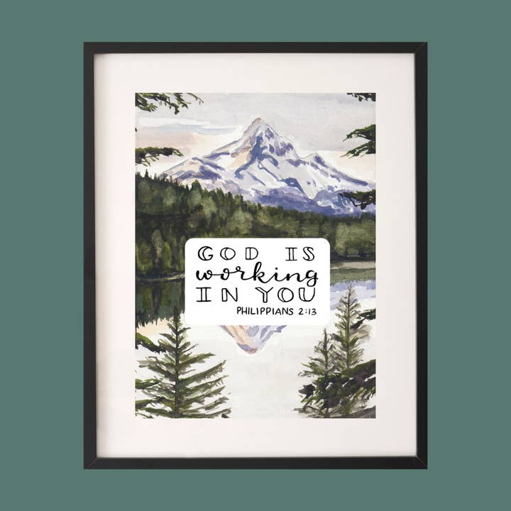 Philippians 2:13, 11x14", Giclee Fine Art Print for wholesale by She Pens Truth