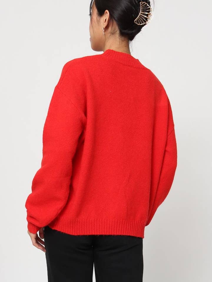 DIX-ONZE - Wholesale Knit Sweater - Women's - Soft Plain Sweater – Round Neck & Long Sleeves25