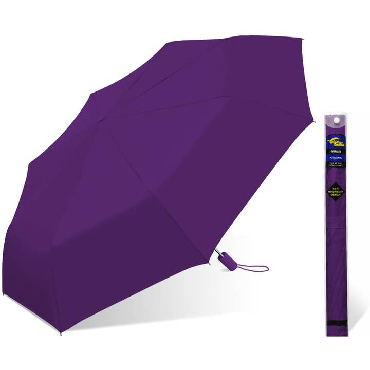 Chaby International - Wholesale Umbrella - Unisex - 42" Automatic Folding Rain Umbrellas - Assorted Solid Colors