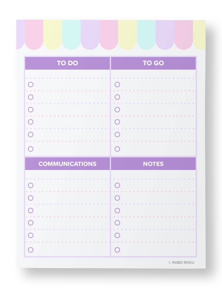 Pastell Prioriteringar - A2 Memo Pad för wholesale av Robo Roku
