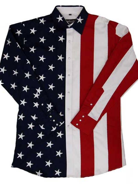 Ladies Flag/Star Embroid <br>211-1801 for wholesale by White Horse Apparel