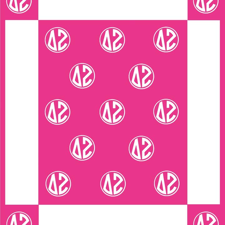 Over The Moon Greek - Wholesale Throw Blanket - Sorority & Greek Circle Monogram Blanket8