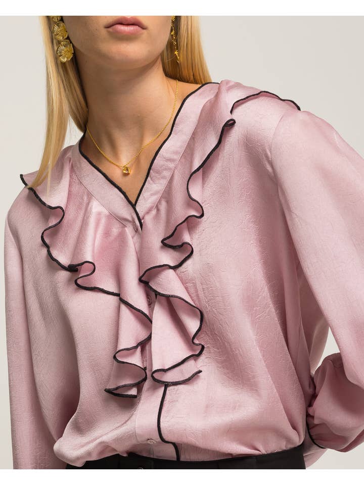 NIZA - Wholesale Blouse - Women's - Ruffled blouse Tarifa5