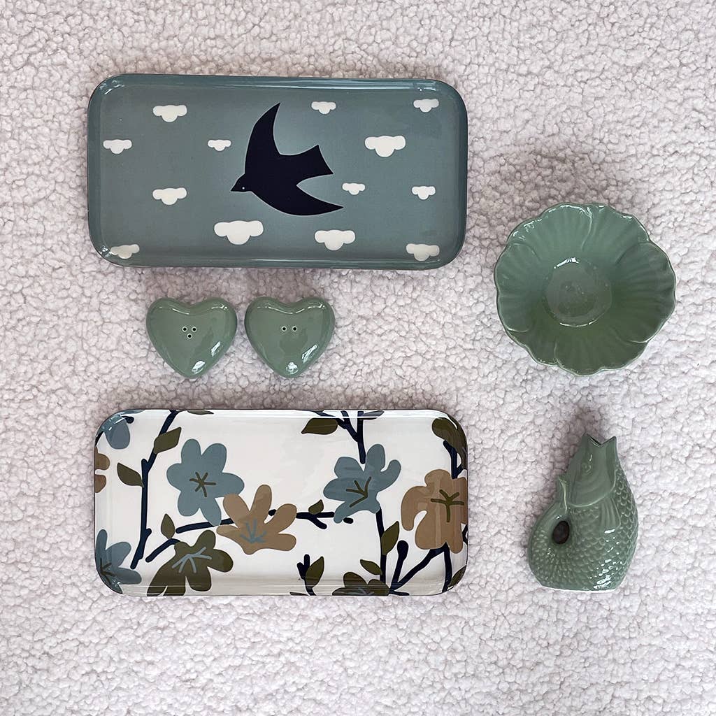 Opjet Paris – Großhandel Servierplatten – Rechteckige Platte Vögel sortiert L30 H15cm1