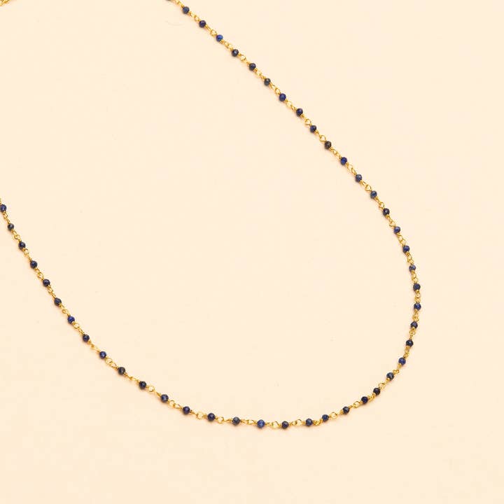 LAPIS FACET INDIA HALSKETTE für den Großhandel von Une A Une