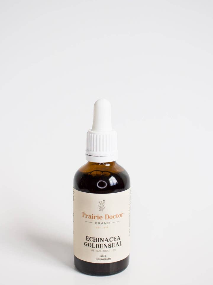 Echinacea & Goldenseal Herbal Tincture for wholesale by Daydream Organics | Prairie Doctor Brand