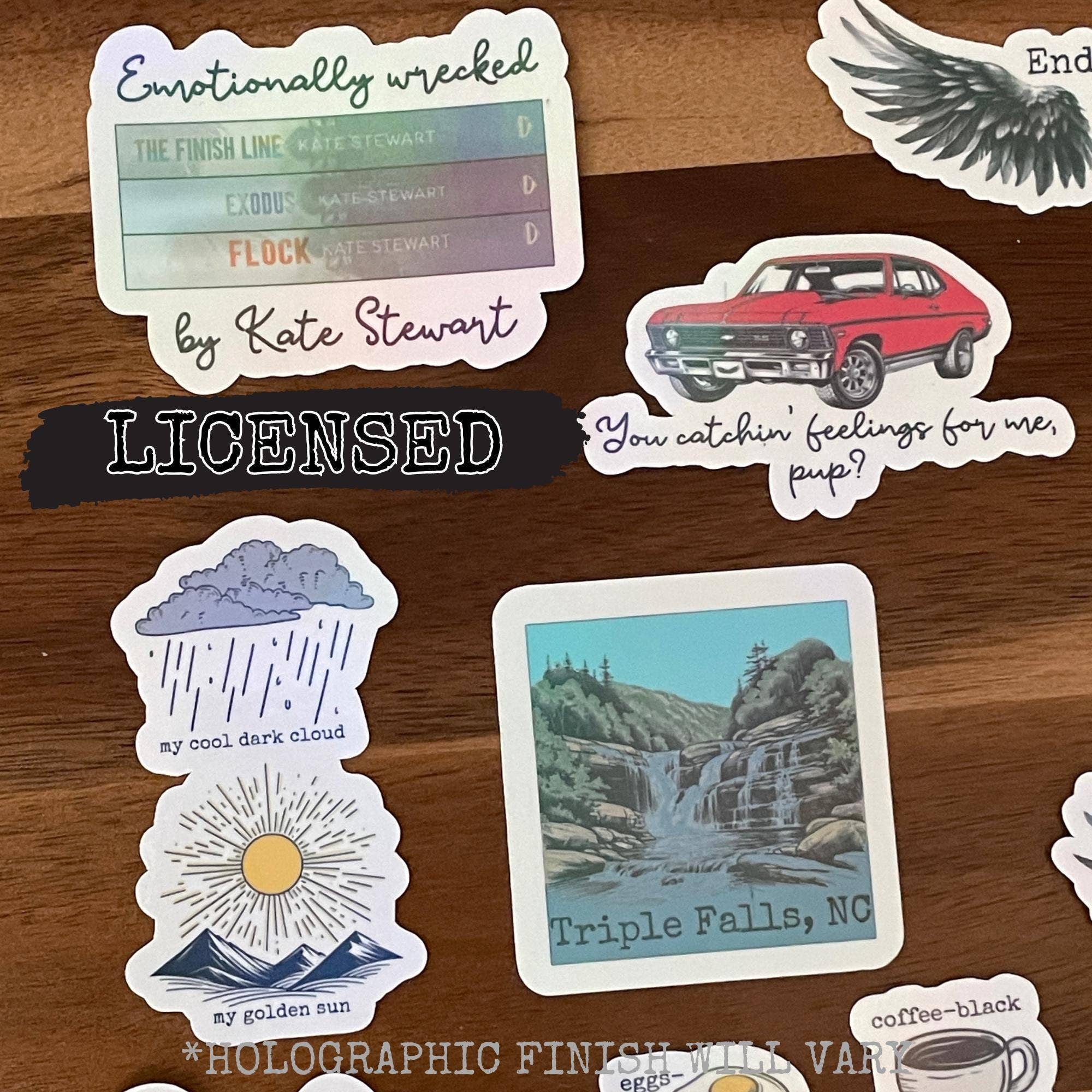 Cheeky Chick Sticker Co. - Wholesale Sticker - Ravenhood Trilogy Large Holographic Vinyl Sticker Set8