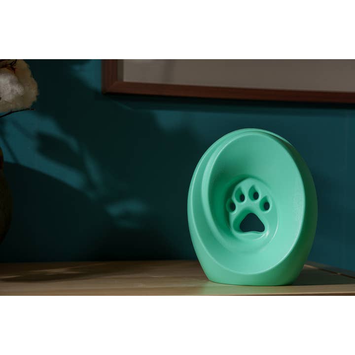 Pulvis Art Urns – Großhandel Haustier-Urne/Andenken-Box – Legacy Paw Urne für die Einäscherung – Mint | Tierurne6