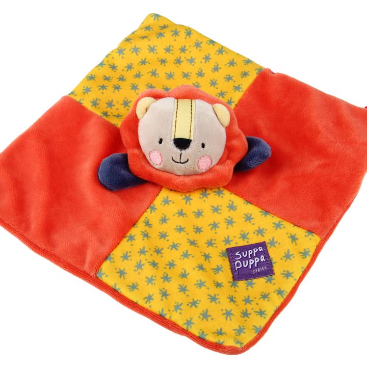 Jouet en peluche lion pour chiots avec couineur et papier bruissant pour la vente par Barkwow