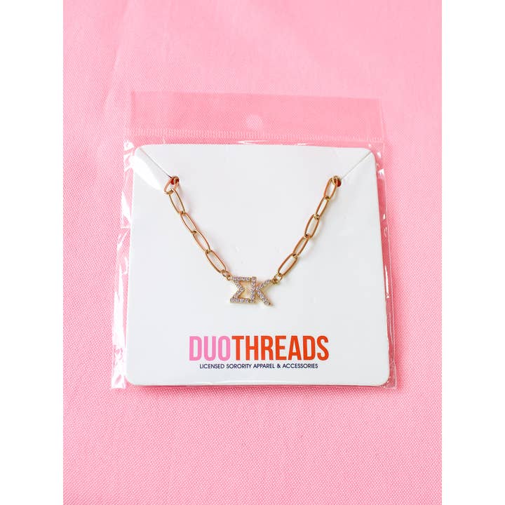 Duo Threads - Wholesale Pendant/Charm Necklace - Rhinestone Sorority Necklace21