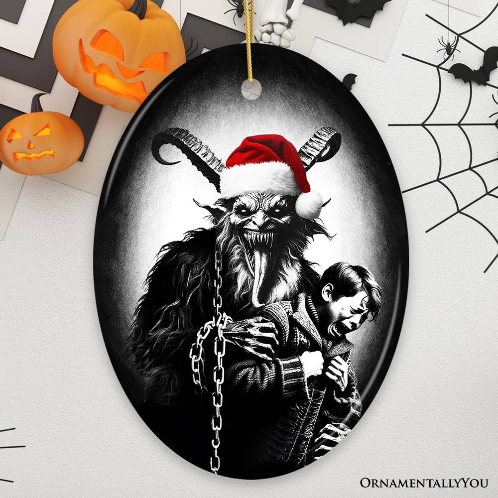OrnamentallyYou - Wholesale Ornament - Krampus With Santa Hat, Unique Halloween Tree Decoration2