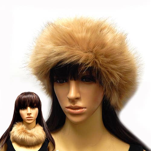 Diacly - Wholesale Fashion Headband - Women's - Long Fur Neck Warmer Infinity Scarf Stretchable Headband2