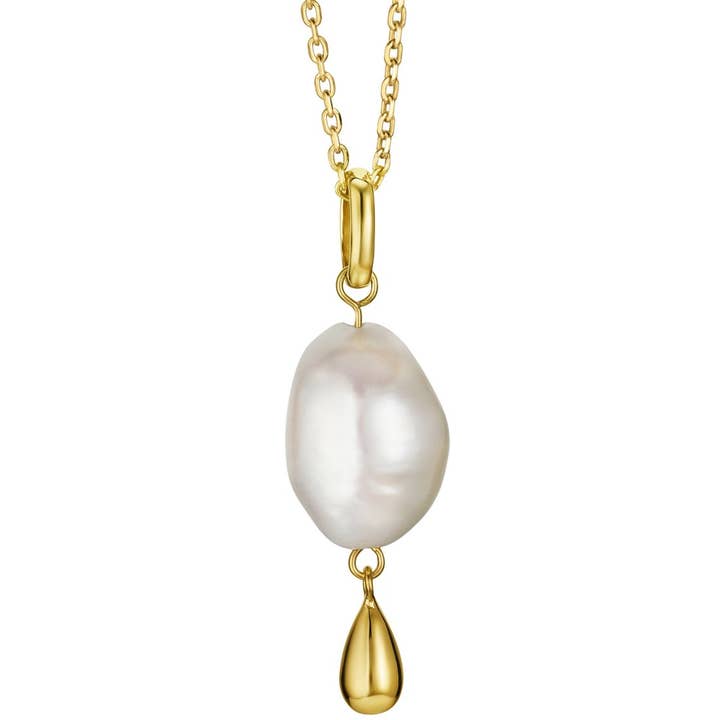 Freshwater Cultured Pearl Dangle Pendant in Sterling Silver por atacado de Peliani
