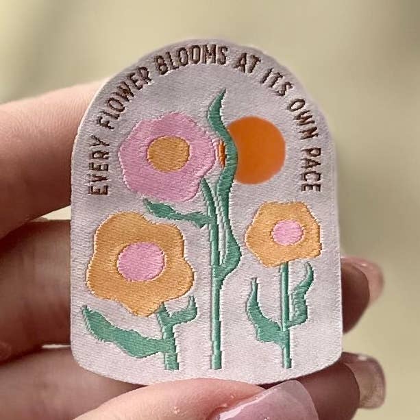 Every Flower Blooms Woven Patch for wholesale by Southern N Savvy