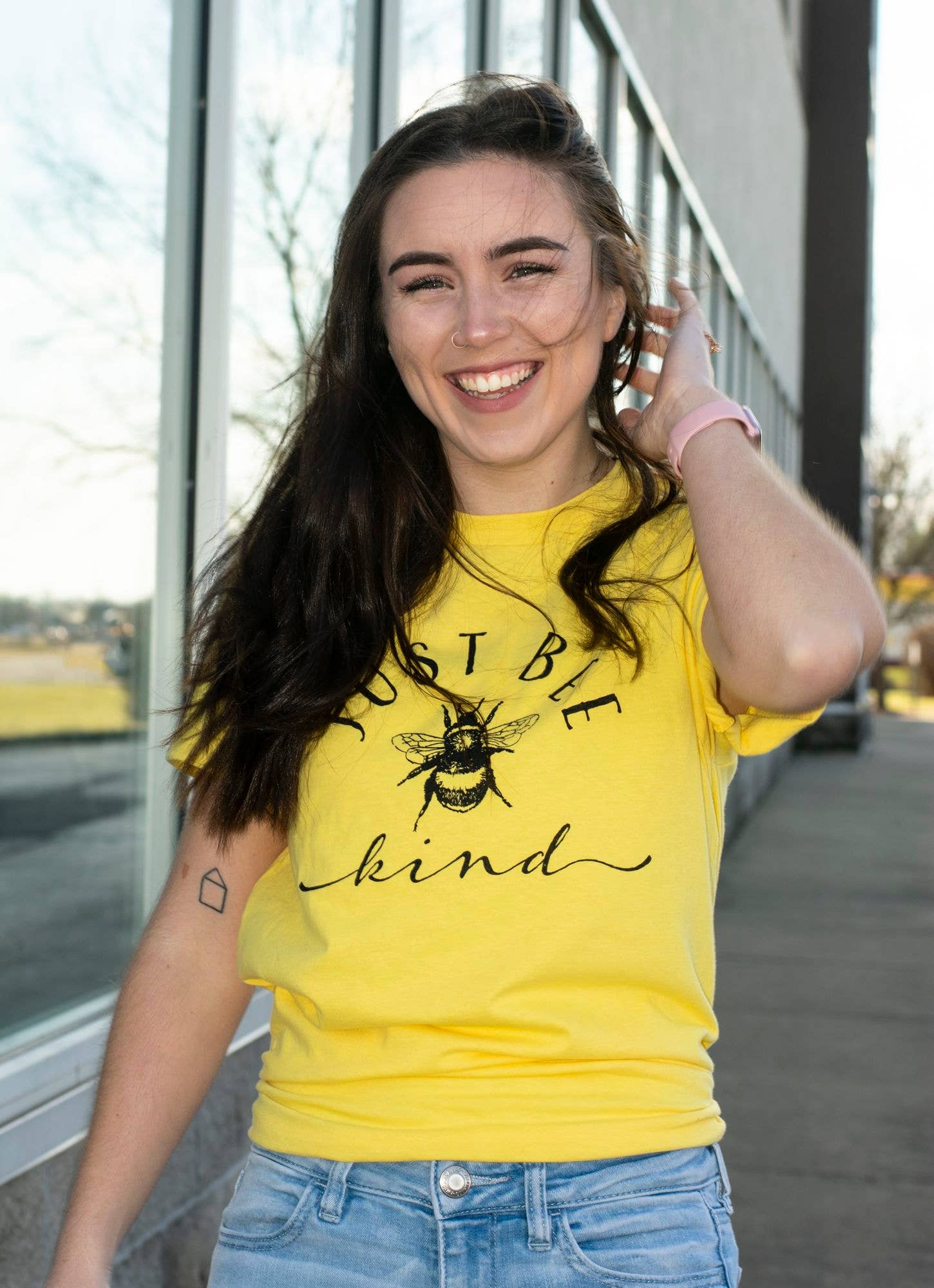Col House Designs - Wholesale Screen Printed T-Shirt - Women's - Just Bee Kind T-Shirt1