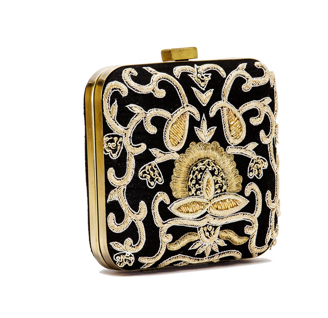 Magazine Clothing - Wholesale Clutch Bag - Women's - Black Silk Clutch1