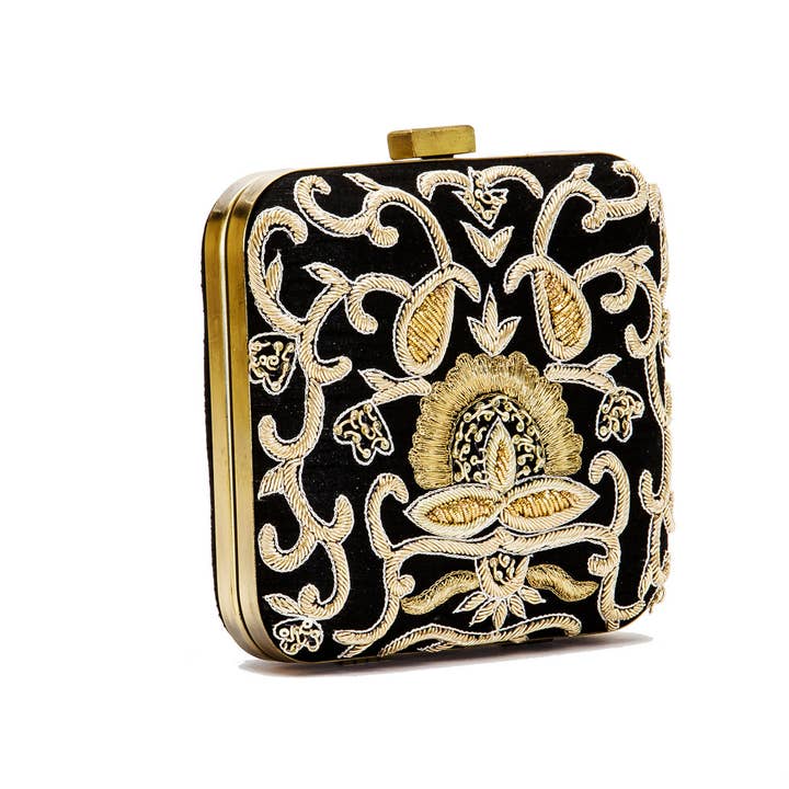 Magazine Clothing - Wholesale Clutch Bag - Women's - Black Silk Clutch1