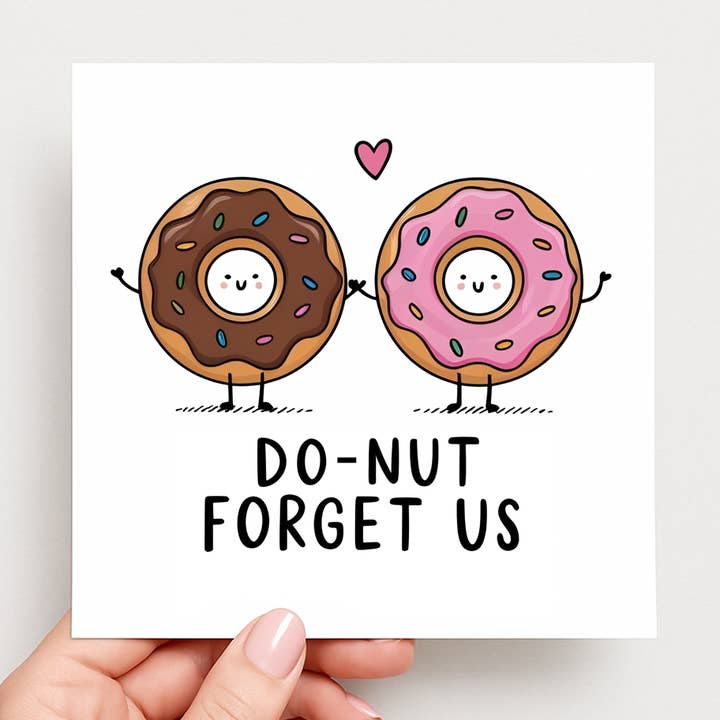 Farewell Card for Coworker – Donut Forget Us Card for wholesale by DoodlecardsBoutique
