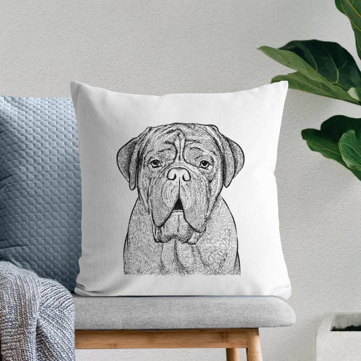 Inkopious - Wholesale Throw Pillow Cover - Optimus the Dogue de Bordeaux - Throw Pillow Cover