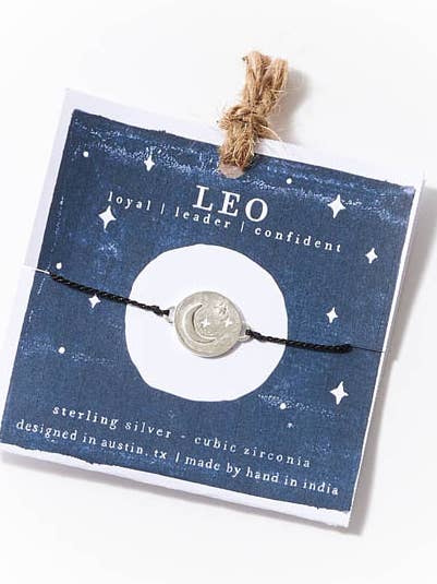 Bracelet du zodiaque Leo en argent sterling pour la vente par Matr Boomie Fair Trade
