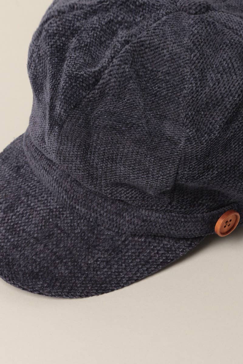 Fashion City - Vendita all'ingrosso Berretto - Donna - Cappello da donna in ciniglia con visiera Baker con elastico posteriore16