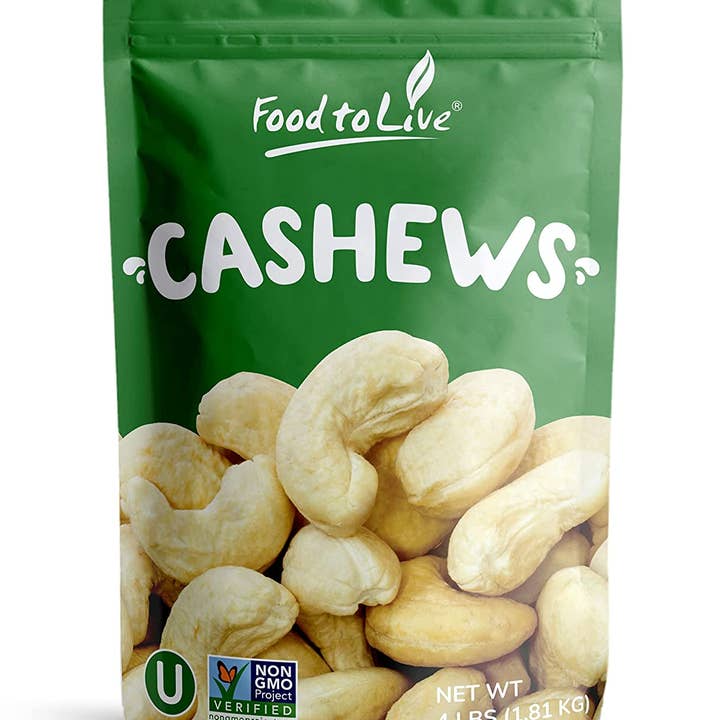 Food To Live – wholesale Nötter – Rå cashewnötter - Icke-GMO-verifierad, Kosher, Osaltad, Storlek W-32010