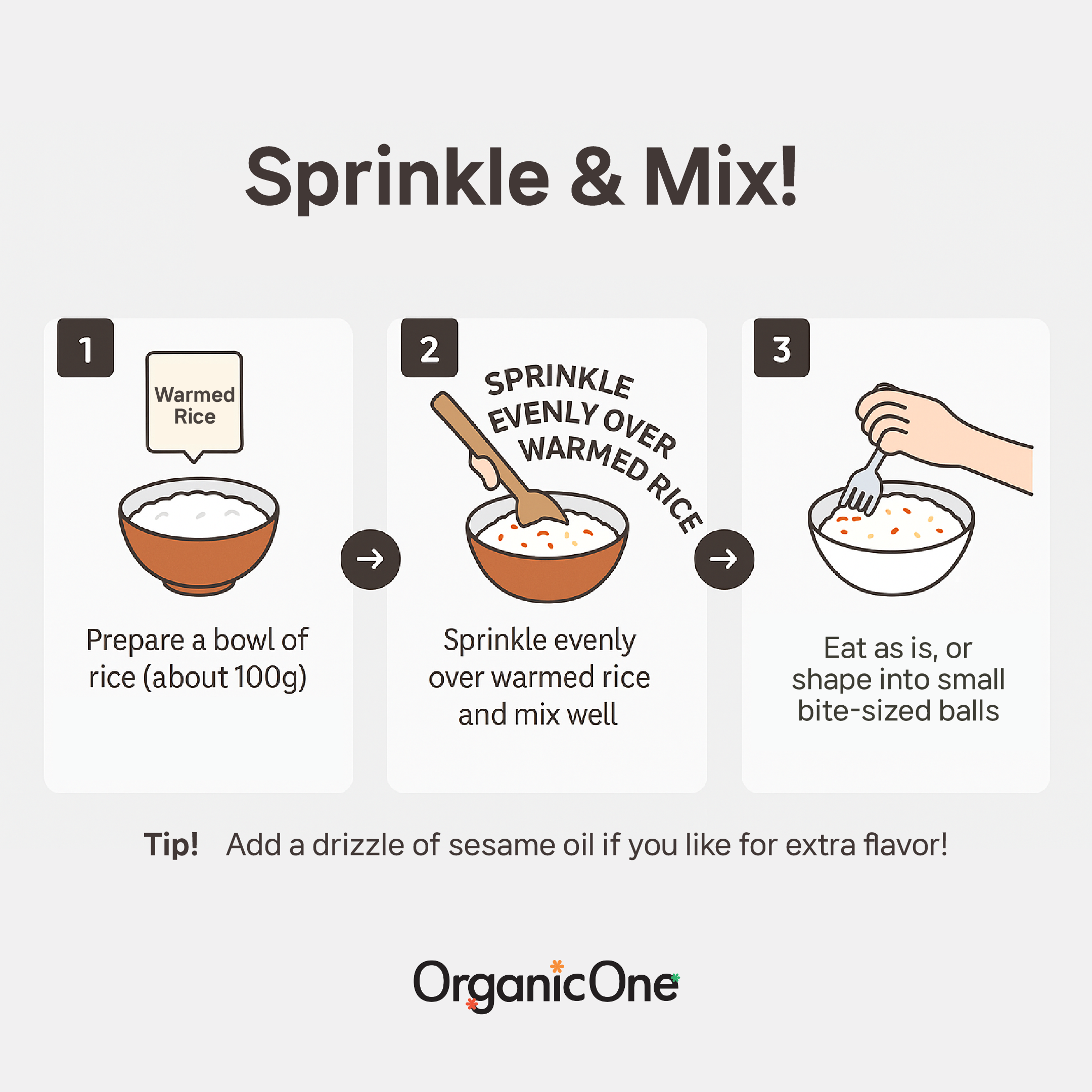Organic One - Wholesale Dried Spice Mix - [A-VIEW] SEASONED SPRINKLE FOR RICE BALLS (4FLAVORS)12