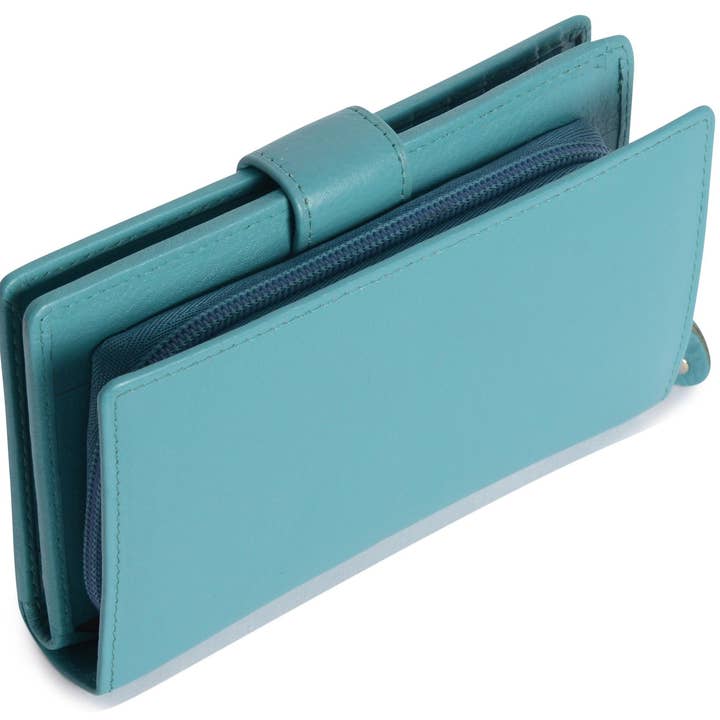 SADDLER - Wholesale Portemonnee - Dames - Middelgrote Leren Portemonnee "Holly" – Handgemaakt door Saddler | RFID Beschermd & in Cadeaudoos40