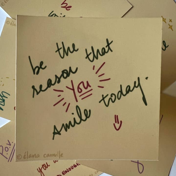 Be The Reason That You Smile Today - Die Cut Sticker for wholesale by Élana Camille Creates Paper & Design