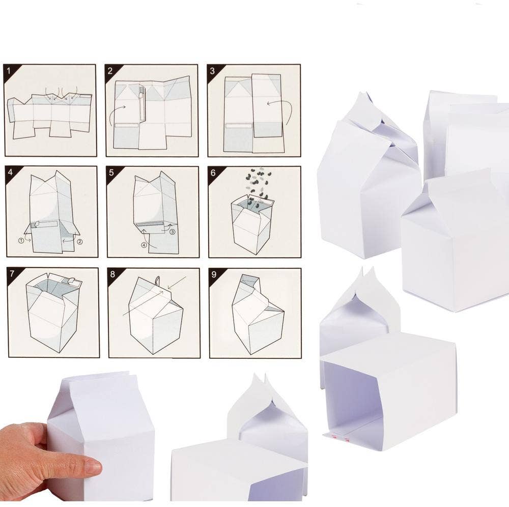 Factory Direct Craft - Vendita all'ingrosso Sac à poche - Scatole regalo a forma di cartone del latte da 5" (confezione da 24 pezzi)3