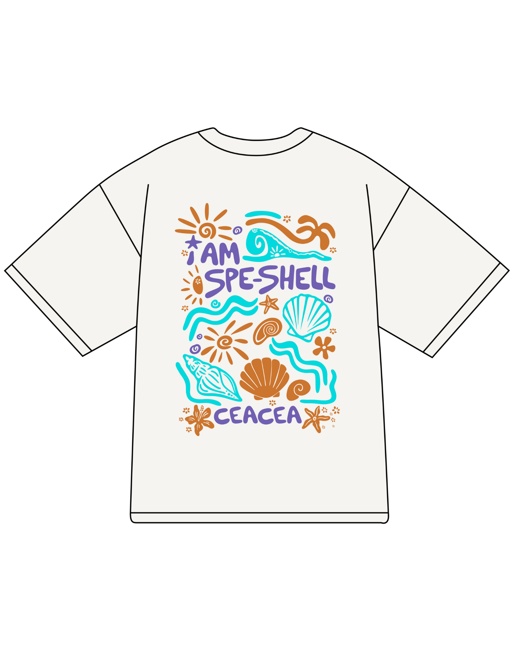 CEACEA SWIMWEAR, ACTIVEWEAR, KIDS SWIM - Vendita all'ingrosso Maglietta serigrafata - Donna - MAGLIETTA SPE-SHELL - BIANCA6