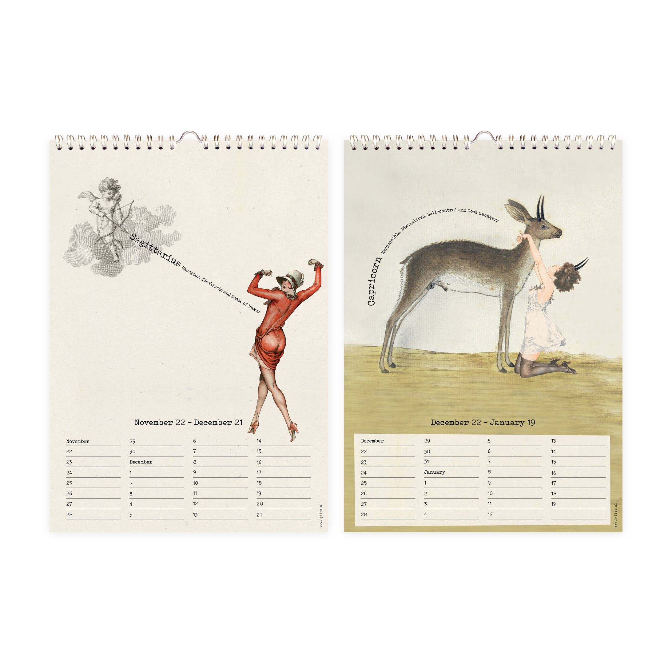Lylies – wholesale Calendar – Birthday calendar collages Rijksmuseum constellations A46