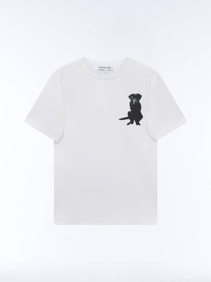 Labrador Origineel Unisex T-Shirt in Wit voor wholesale door SOUR FIGS LONDON