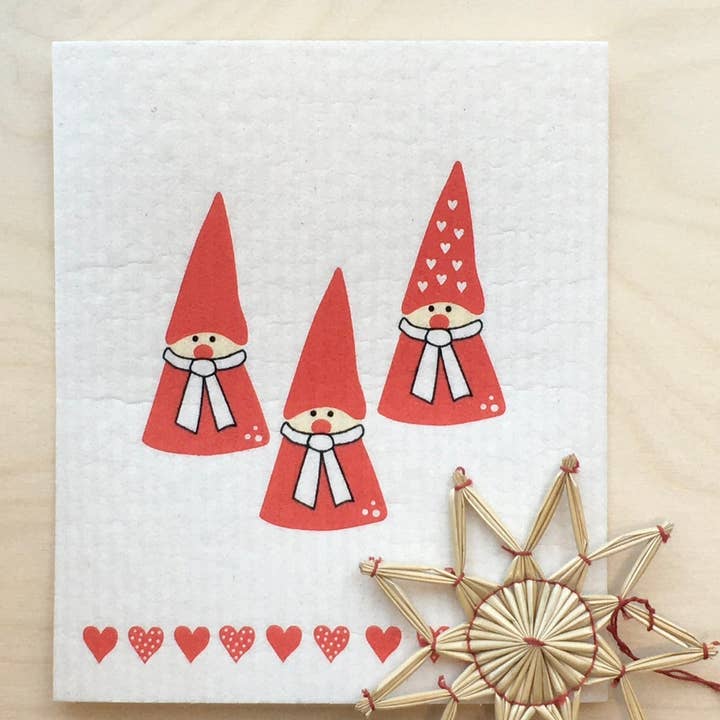 Gnomes Swedish Dishcloth for wholesale by Square Love