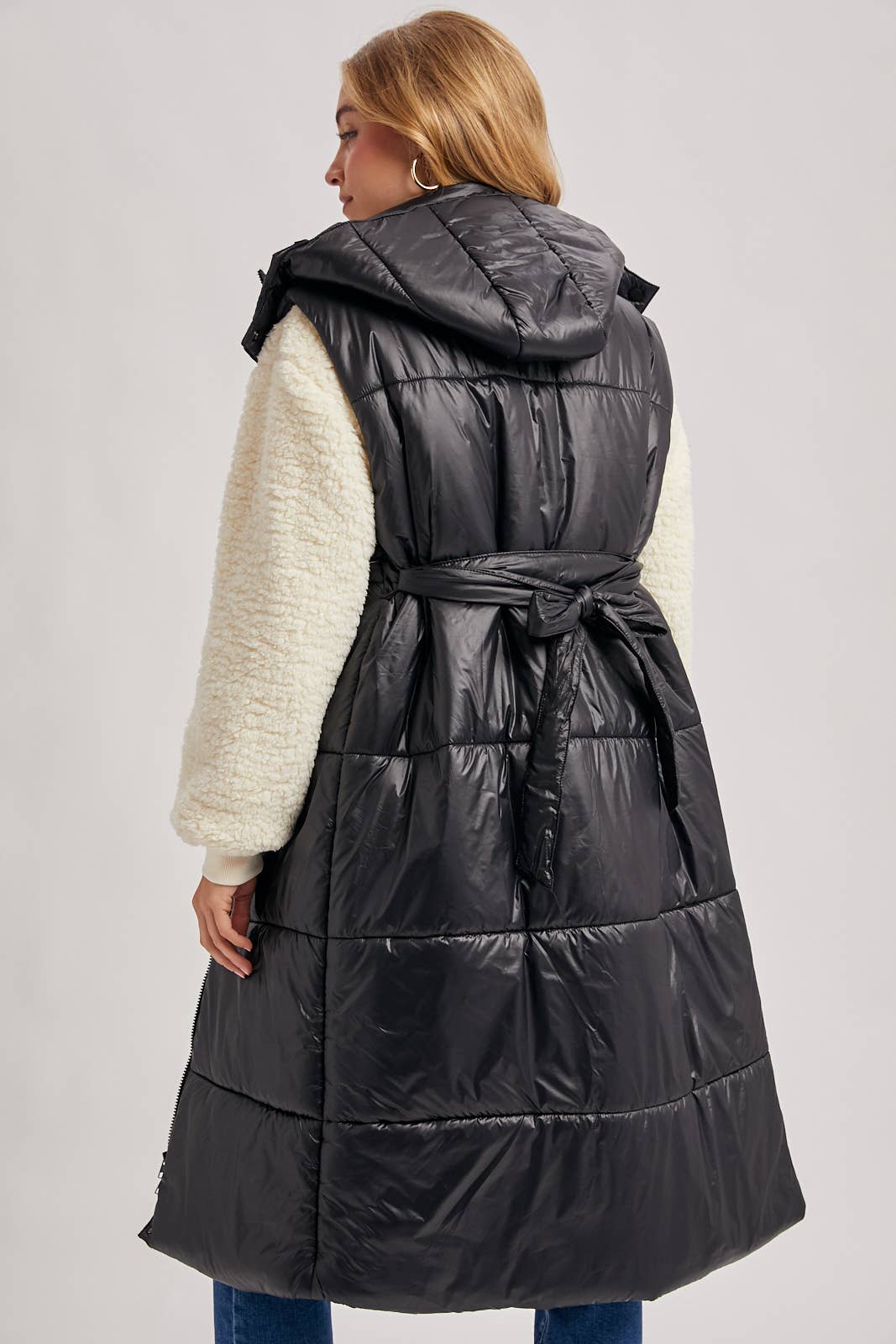 Bluivy – wholesale Väst - Dam – LÅNG LINJE BÄLTE PUFFER HUVA VÄST5